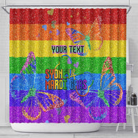 Sydney Mardi Gras Personalized Shower Curtain Pride Rainbow Glitter Colorful Style