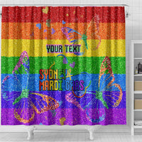 Sydney Mardi Gras Personalized Shower Curtain Pride Rainbow Glitter Colorful Style