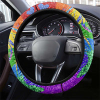 Sydney Mardi Gras Steering Wheel Cover Pride Rainbow Glitter Colorful Style - Wonder Print Shop