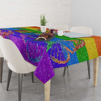 Sydney Mardi Gras Personalized Tablecloth Pride Rainbow Glitter Colorful Style - Wonder Print Shop