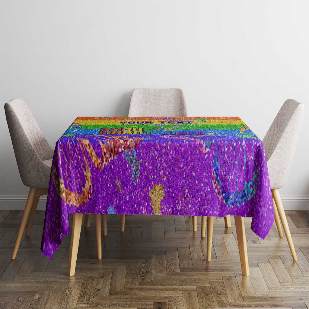 Sydney Mardi Gras Personalized Tablecloth Pride Rainbow Glitter Colorful Style - Wonder Print Shop