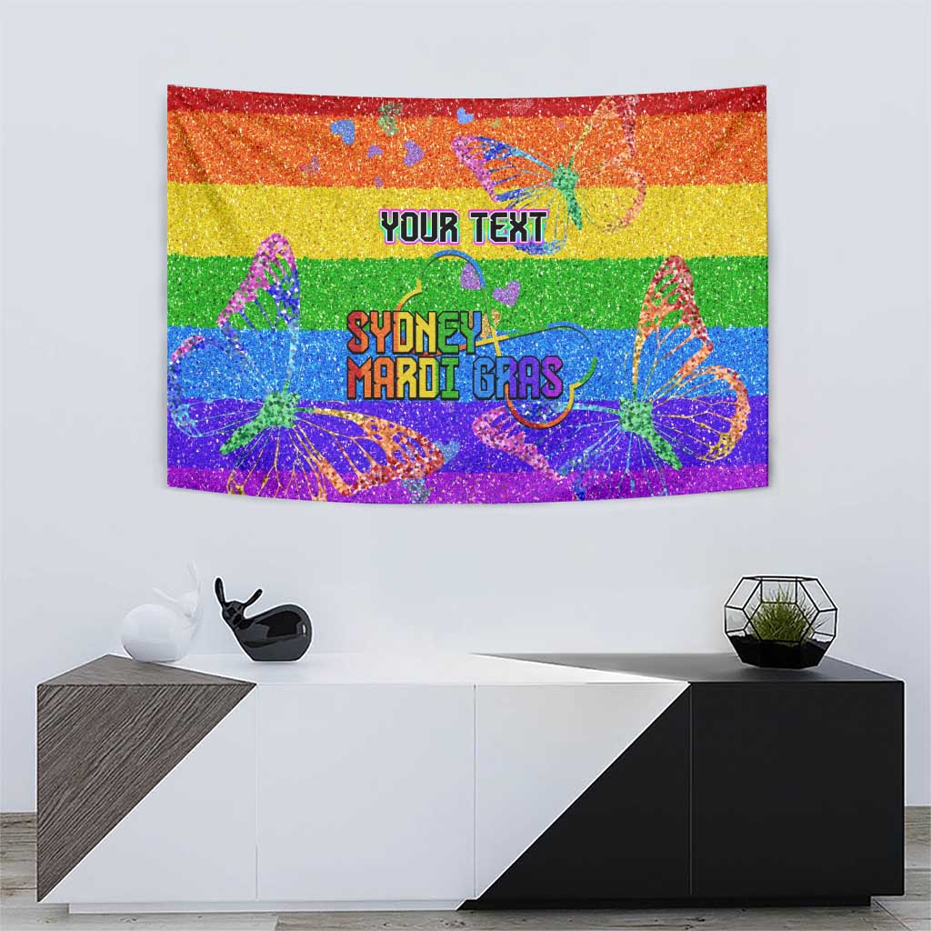 Sydney Mardi Gras Personalized Tapestry Pride Rainbow Glitter Colorful Style - Wonder Print Shop
