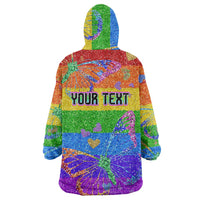 Sydney Mardi Gras Personalized Wearable Blanket Hoodie Pride Rainbow Glitter Colorful Style - Wonder Print Shop
