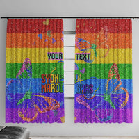 Sydney Mardi Gras Personalized Window Curtain Pride Rainbow Glitter Colorful Style - Wonder Print Shop