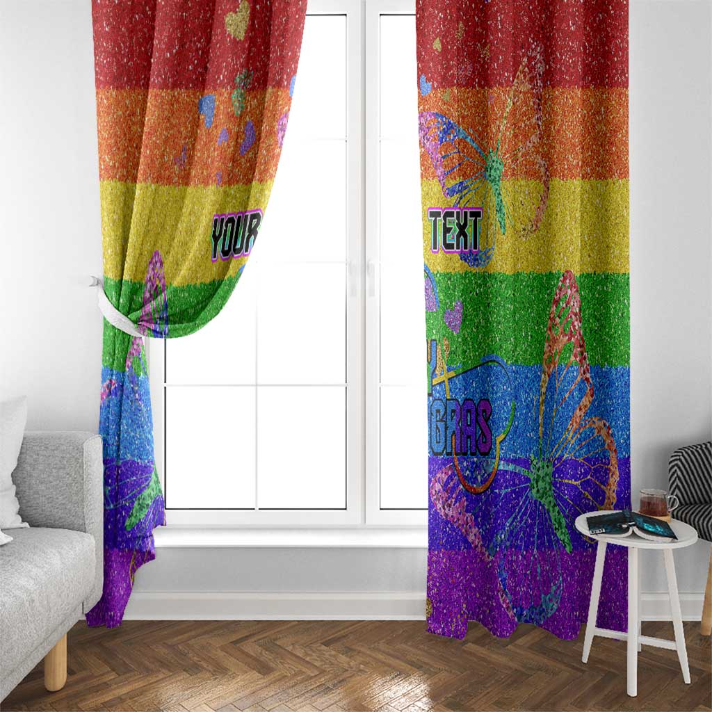 Sydney Mardi Gras Personalized Window Curtain Pride Rainbow Glitter Colorful Style - Wonder Print Shop