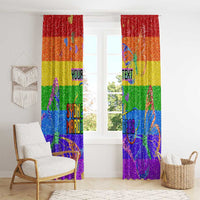 Sydney Mardi Gras Personalized Window Curtain Pride Rainbow Glitter Colorful Style - Wonder Print Shop