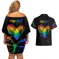 It's In My DNA LGBT History Month Couples Matching Off Shoulder Short Dress and Hawaiian Shirt LT9 - Wonder Print Shop