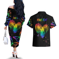 It's In My DNA LGBT History Month Couples Matching Off The Shoulder Long Sleeve Dress and Hawaiian Shirt LT9 - Wonder Print Shop