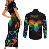 It's In My DNA LGBT History Month Couples Matching Short Sleeve Bodycon Dress and Long Sleeve Button Shirt LT9 - Wonder Print Shop