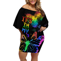 It's In My DNA LGBT History Month Family Matching Off Shoulder Short Dress and Hawaiian Shirt LT9 - Wonder Print Shop