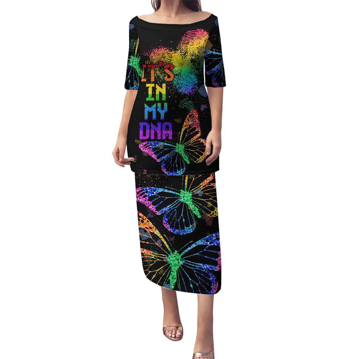 It's In My DNA LGBT History Month Family Matching Puletasi and Hawaiian Shirt - Wonder Print Shop