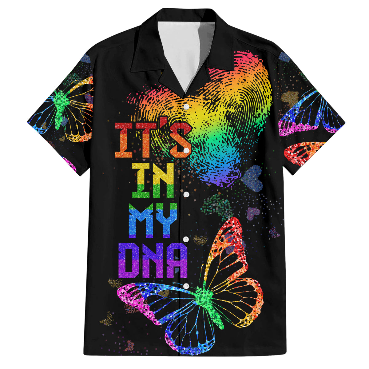 It's In My DNA LGBT History Month Family Matching Short Sleeve Bodycon Dress and Hawaiian Shirt - Wonder Print Shop
