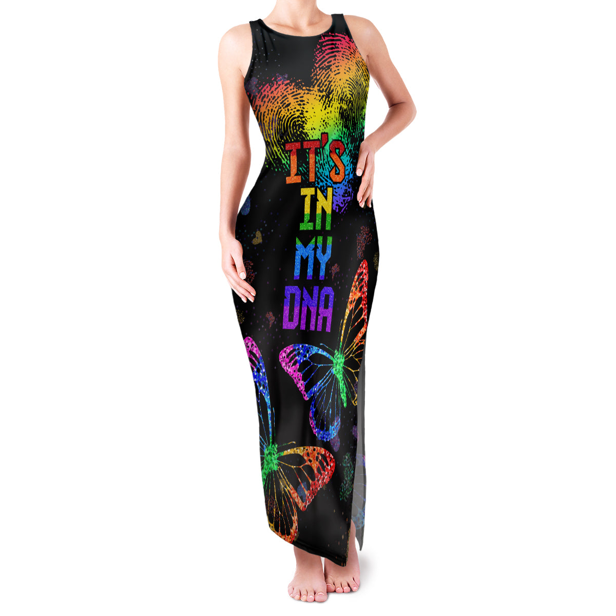 It's In My DNA LGBT History Month Family Matching Tank Maxi Dress and Hawaiian Shirt - Wonder Print Shop