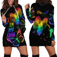 It's In My DNA LGBT History Month Hoodie Dress - Wonder Print Shop