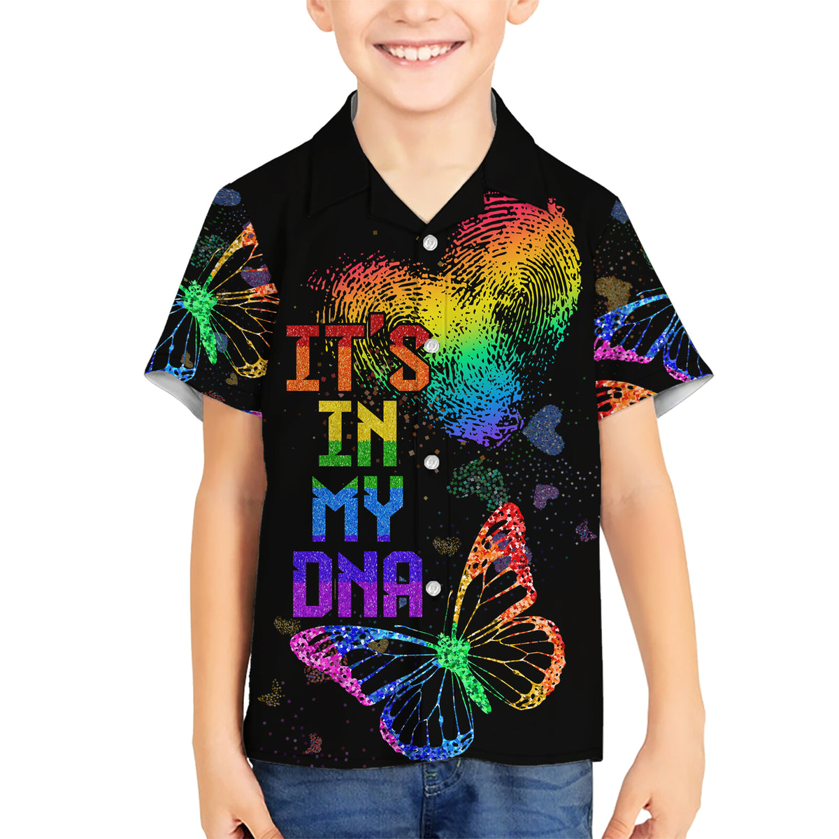 It's In My DNA LGBT History Month Kid Hawaiian Shirt - Wonder Print Shop