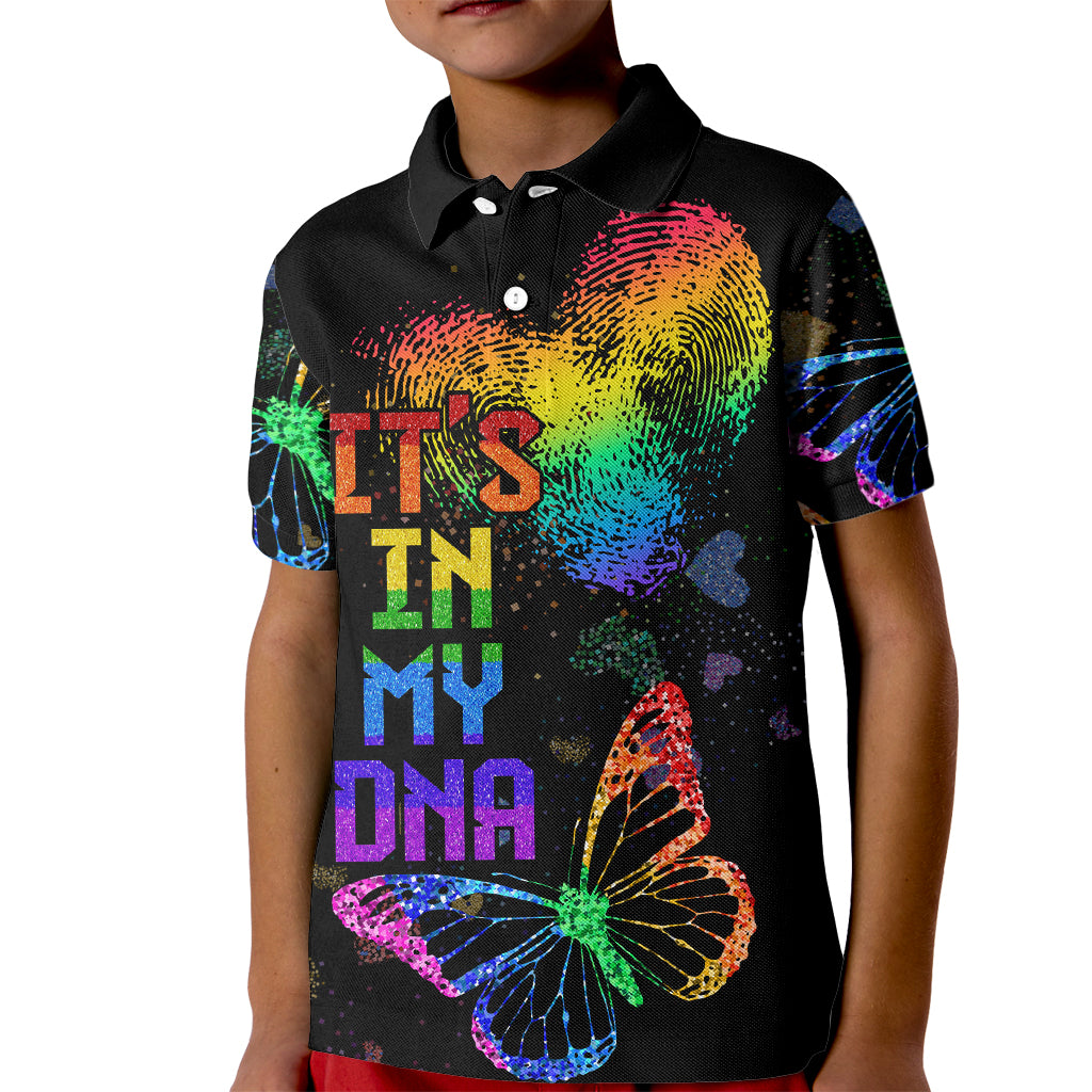 It's In My DNA LGBT History Month Kid Polo Shirt - Wonder Print Shop