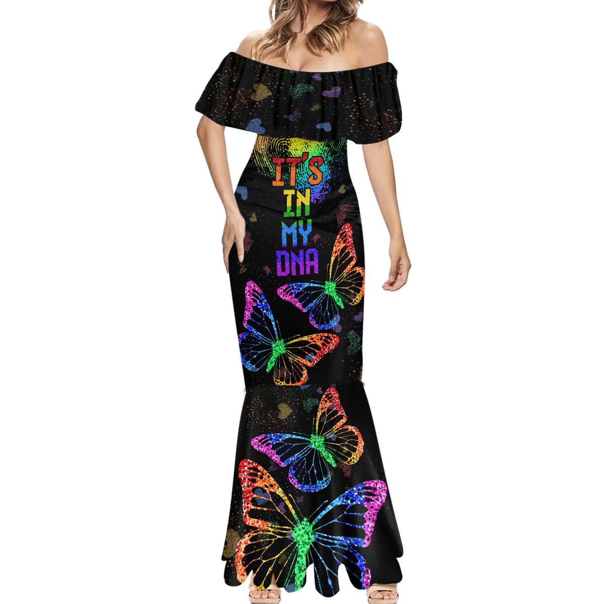 It's In My DNA LGBT History Month Mermaid Dress - Wonder Print Shop