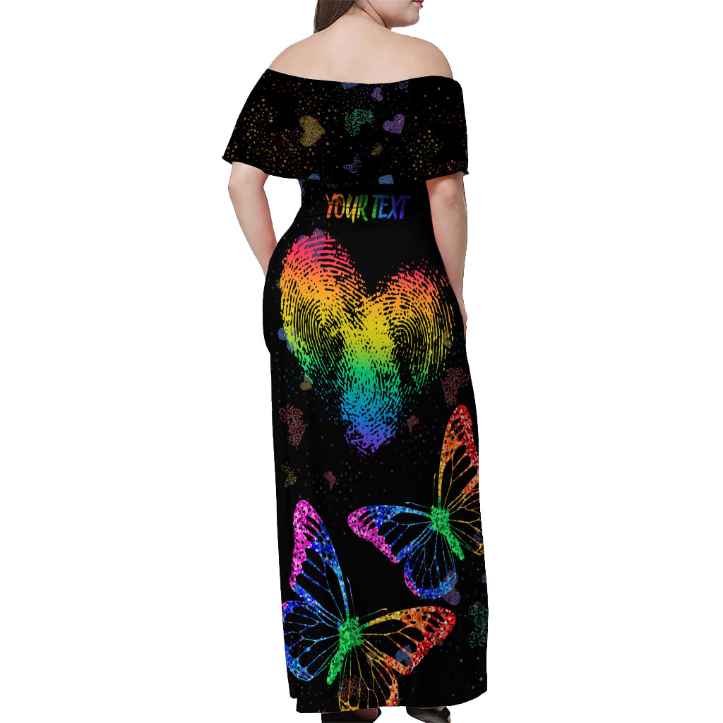 It's In My DNA LGBT History Month Off Shoulder Maxi Dress - Wonder Print Shop