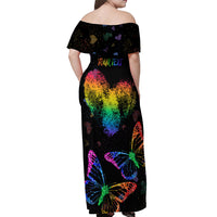 It's In My DNA LGBT History Month Off Shoulder Maxi Dress - Wonder Print Shop