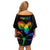 It's In My DNA LGBT History Month Off Shoulder Short Dress - Wonder Print Shop