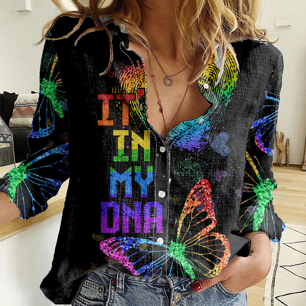 It's In My DNA LGBT History Month Women Casual Shirt - Wonder Print Shop