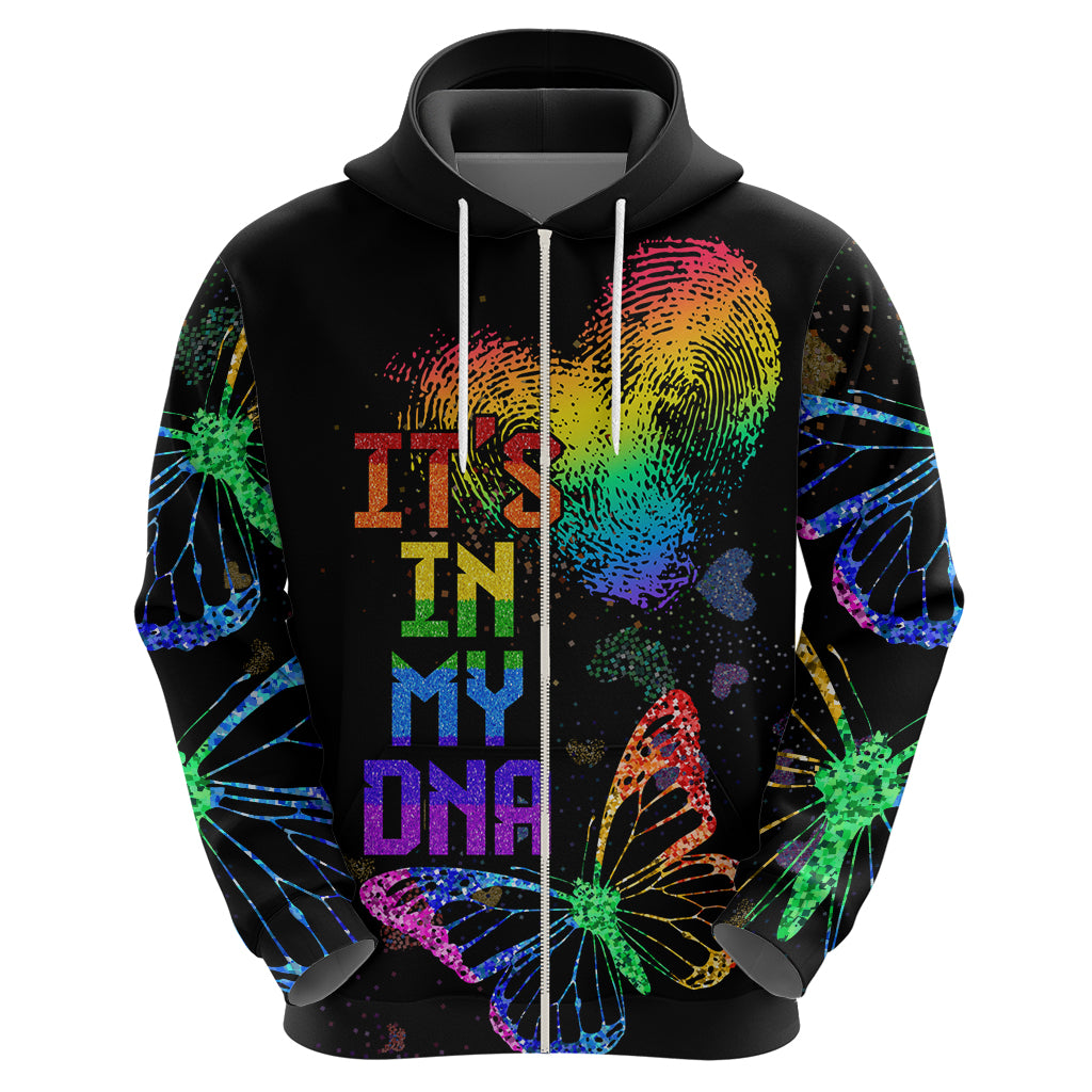 It's In My DNA LGBT History Month Zip Hoodie - Wonder Print Shop