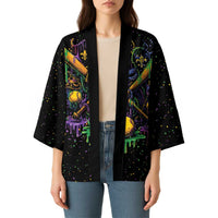 Mardi Gras Dripping Kimono Baseball Ice Cream Drip - Wonder Print Shop
