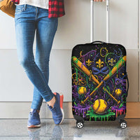 Mardi Gras Dripping Luggage Cover Baseball Ice Cream Drip - Wonder Print Shop