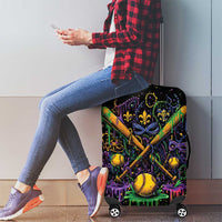 Mardi Gras Dripping Luggage Cover Baseball Ice Cream Drip - Wonder Print Shop