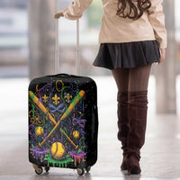 Mardi Gras Dripping Luggage Cover Baseball Ice Cream Drip - Wonder Print Shop