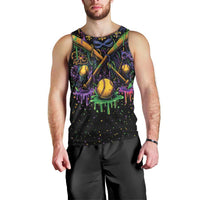 Mardi Gras Dripping Men Tank Top Baseball Ice Cream Drip - Wonder Print Shop