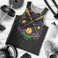 Mardi Gras Dripping Men Tank Top Baseball Ice Cream Drip - Wonder Print Shop