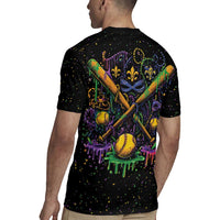 Mardi Gras Dripping Rugby Jersey Baseball Ice Cream Drip - Wonder Print Shop
