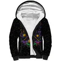 Mardi Gras Dripping Sherpa Hoodie Baseball Ice Cream Drip - Wonder Print Shop