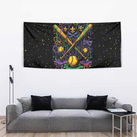 Mardi Gras Dripping Tapestry Baseball Ice Cream Drip - Wonder Print Shop