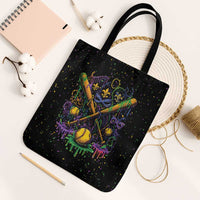 Mardi Gras Dripping Tote Bag Baseball Ice Cream Drip - Wonder Print Shop