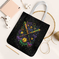 Mardi Gras Dripping Tote Bag Baseball Ice Cream Drip - Wonder Print Shop