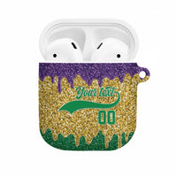 Custom Mardi Gras Dripping AirPods Case Baseball Sparkling Drip Motif - Wonder Print Shop