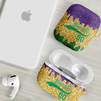 Custom Mardi Gras Dripping AirPods Case Baseball Sparkling Drip Motif - Wonder Print Shop