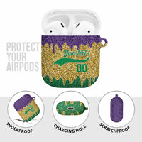 Custom Mardi Gras Dripping AirPods Case Baseball Sparkling Drip Motif - Wonder Print Shop