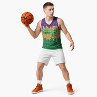 Custom Mardi Gras Dripping Basketball Jersey Baseball Sparkling Drip Motif - Wonder Print Shop