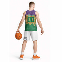 Custom Mardi Gras Dripping Basketball Jersey Baseball Sparkling Drip Motif - Wonder Print Shop