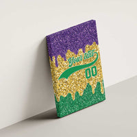 Custom Mardi Gras Dripping Canvas Wall Art Baseball Sparkling Drip Motif - Wonder Print Shop