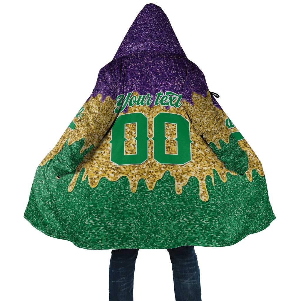 Custom Mardi Gras Dripping Cloak Baseball Sparkling Drip Motif - Wonder Print Shop