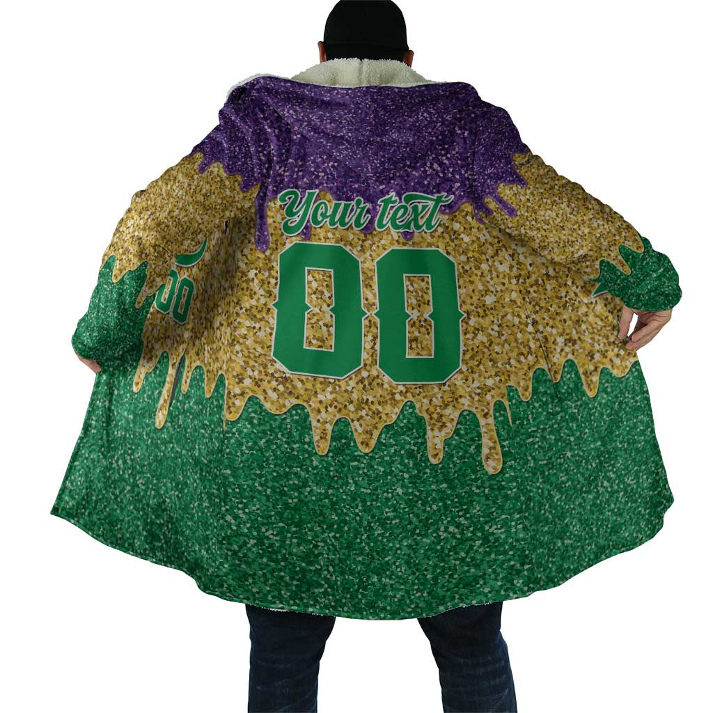Custom Mardi Gras Dripping Cloak Baseball Sparkling Drip Motif - Wonder Print Shop
