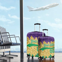 Custom Mardi Gras Dripping Luggage Cover Baseball Sparkling Drip Motif - Wonder Print Shop