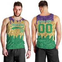 Custom Mardi Gras Dripping Men Tank Top Baseball Sparkling Drip Motif - Wonder Print Shop