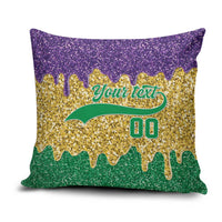 Custom Mardi Gras Dripping Pillow Cover Baseball Sparkling Drip Motif - Wonder Print Shop