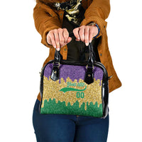 Custom Mardi Gras Dripping Shoulder Handbag Baseball Sparkling Drip Motif - Wonder Print Shop