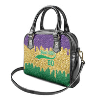 Custom Mardi Gras Dripping Shoulder Handbag Baseball Sparkling Drip Motif - Wonder Print Shop